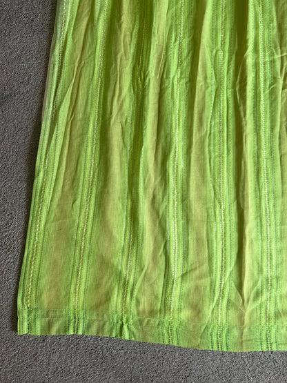 Retro Green Curtain 190cm long x 138cm wide
