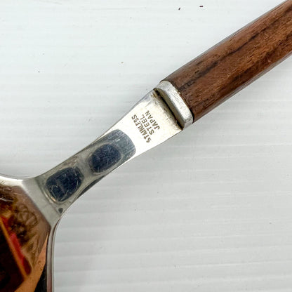Wooden handle stainless steel cake server utensil - Made in Japan