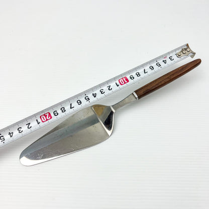 Wooden handle stainless steel cake server utensil - Made in Japan