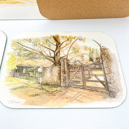 Maurice Hudson Australian Outback themed placemat set of 6 in box