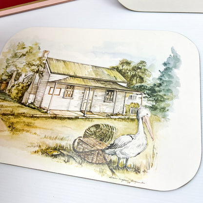 Maurice Hudson Australian Outback themed placemat set of 6 in box