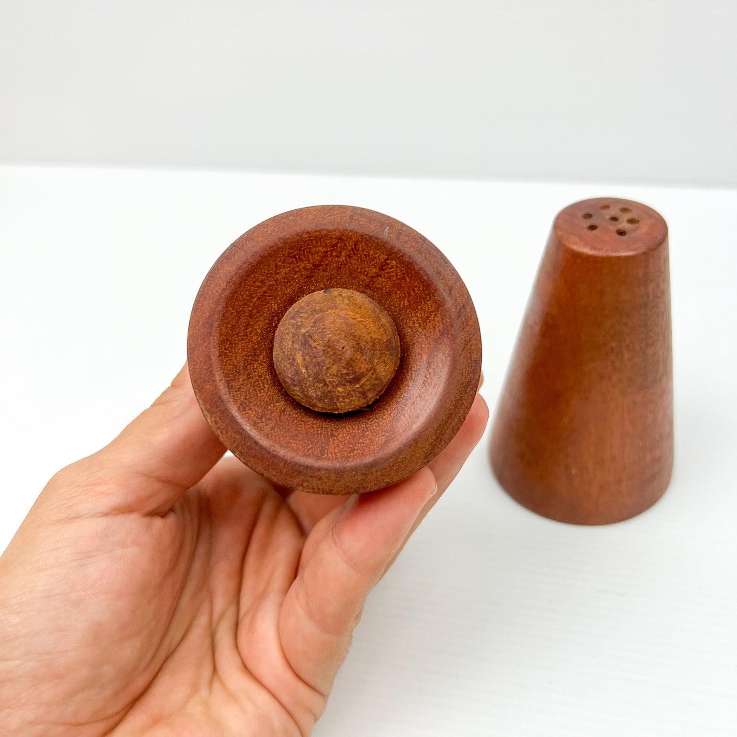 Wooden salt and pepper shaker set