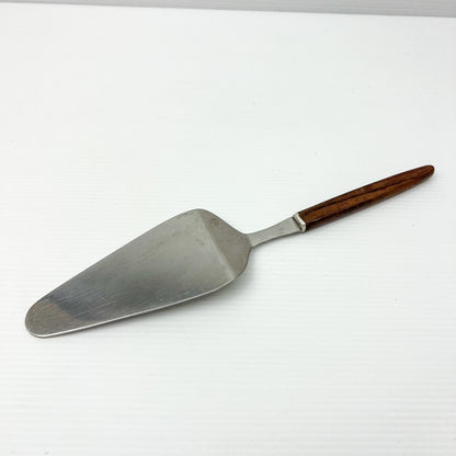 Wooden handle stainless steel cake server utensil - Made in Japan