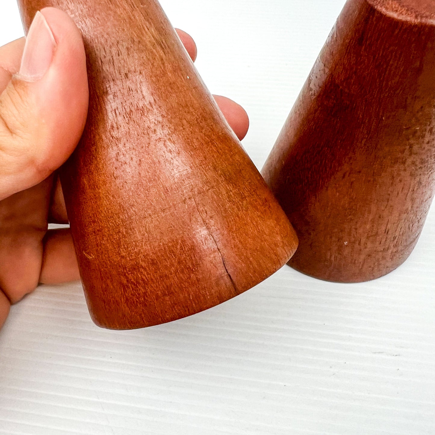 Wooden salt and pepper shaker set