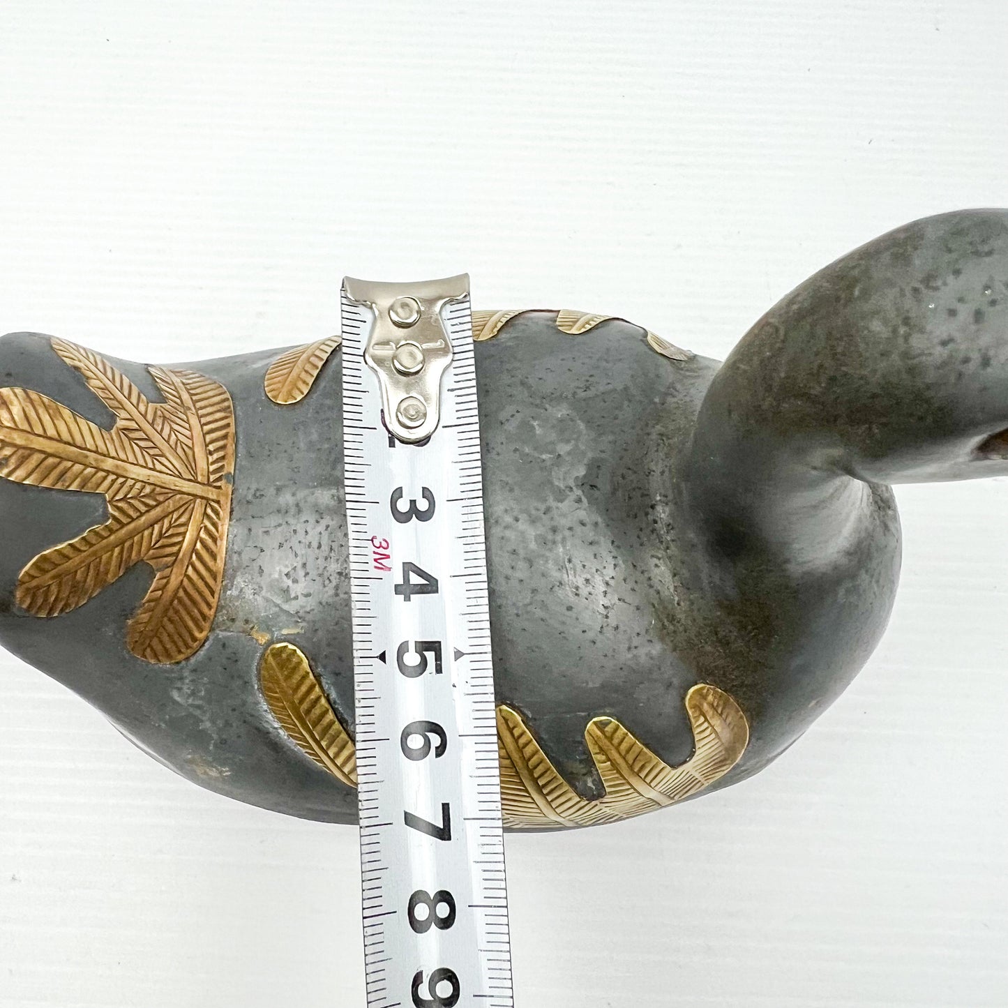 Vintage 1960’s Lead/Pewter and Brass Duck Trinket Box
