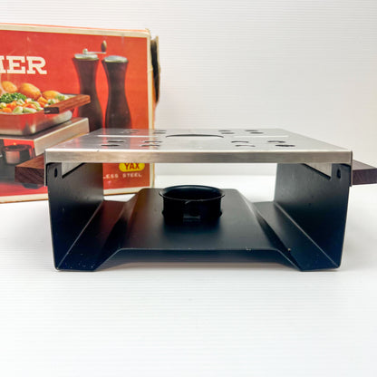 Vintage Yax Stainless Steel Warmer Vintage MCM Teapot Warmer Vintage Table Plate Vintage Dish Warmer Vintage Food Warmer Vintage Yax Japan