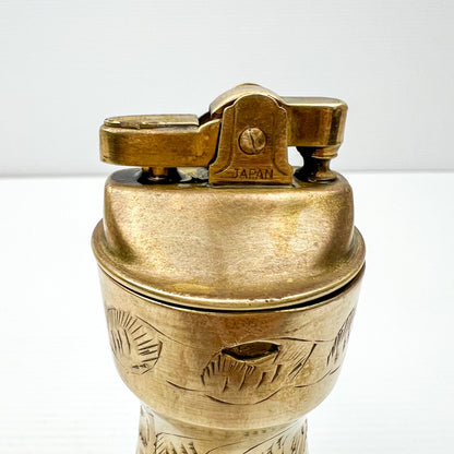 Vintage Brass Bell/ Lighter. Made in Japan. Table Top Cigarette Lighter. Old Fashioned Bell