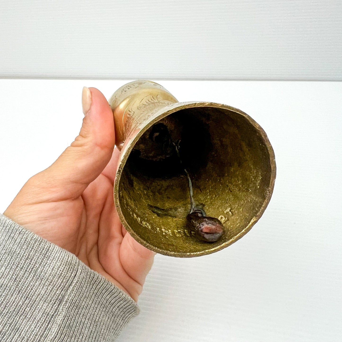 Vintage Brass Bell/ Lighter. Made in Japan. Table Top Cigarette Lighter. Old Fashioned Bell
