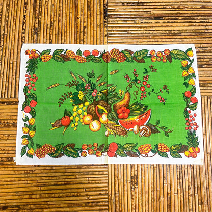 Retro Fruit Tea Towel - 100% Cotton Made in Brazil