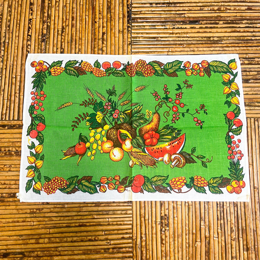 Retro Fruit Tea Towel - 100% Cotton Made in Brazil