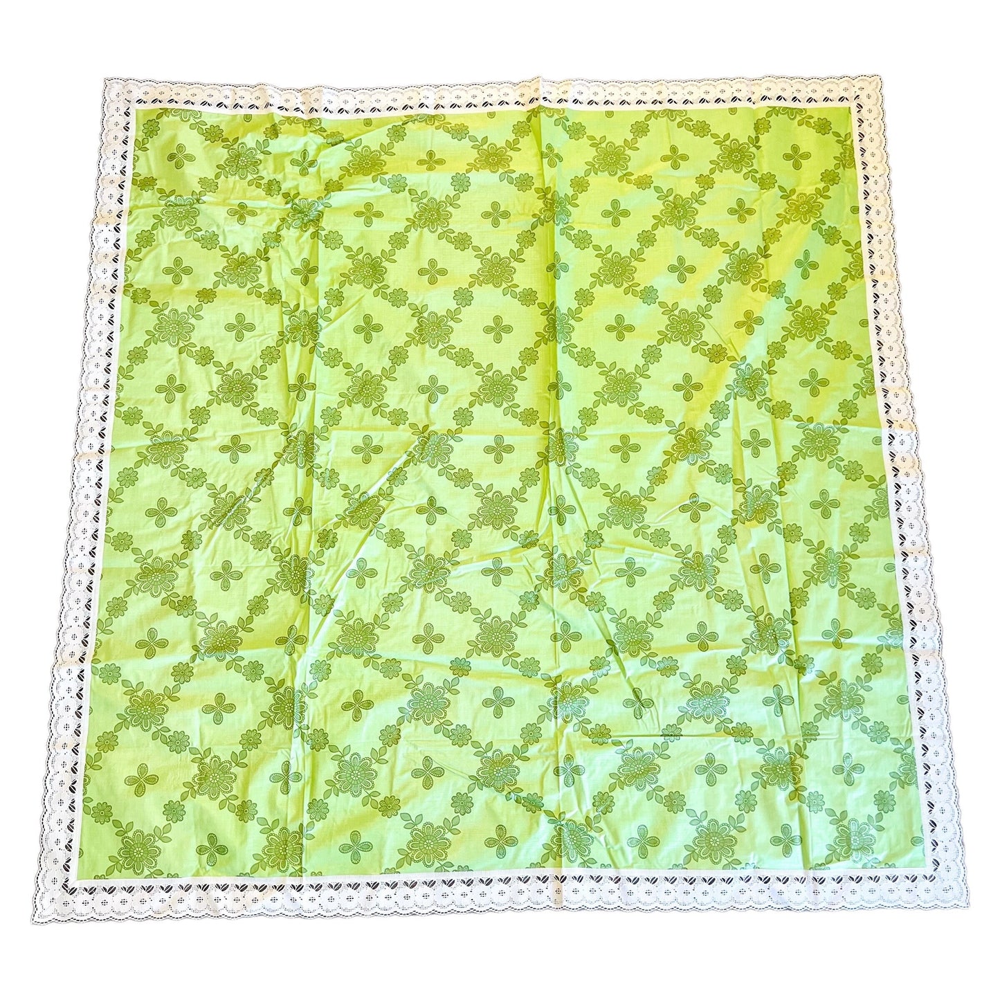 Retro Green And white plastic tablecloth