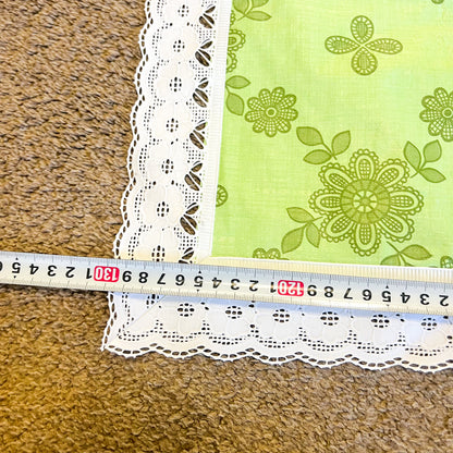 Retro Green And white plastic tablecloth