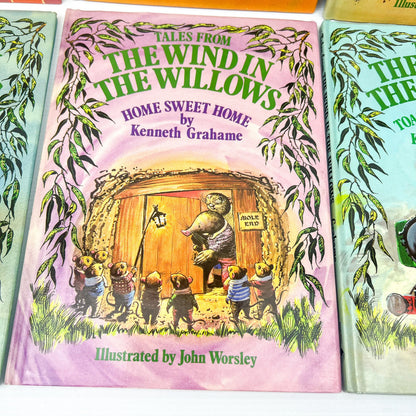 Tales From The Wind in the Willows Book Set of 6 - by Kenneth Grahame - 1983 Childrens Hardback Book - Chartwell Books
