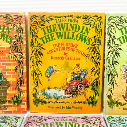 Tales From The Wind in the Willows Book Set of 6 - by Kenneth Grahame - 1983 Childrens Hardback Book - Chartwell Books