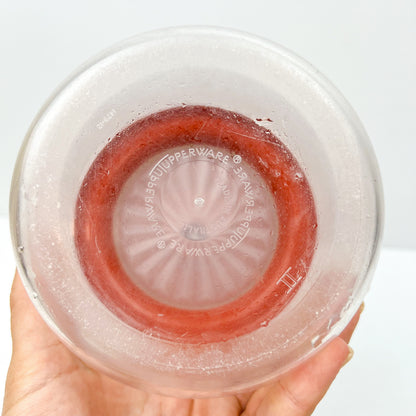Red and Clear Plastic Tupperware Storage Container