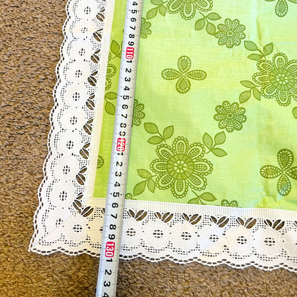 Retro Green And white plastic tablecloth