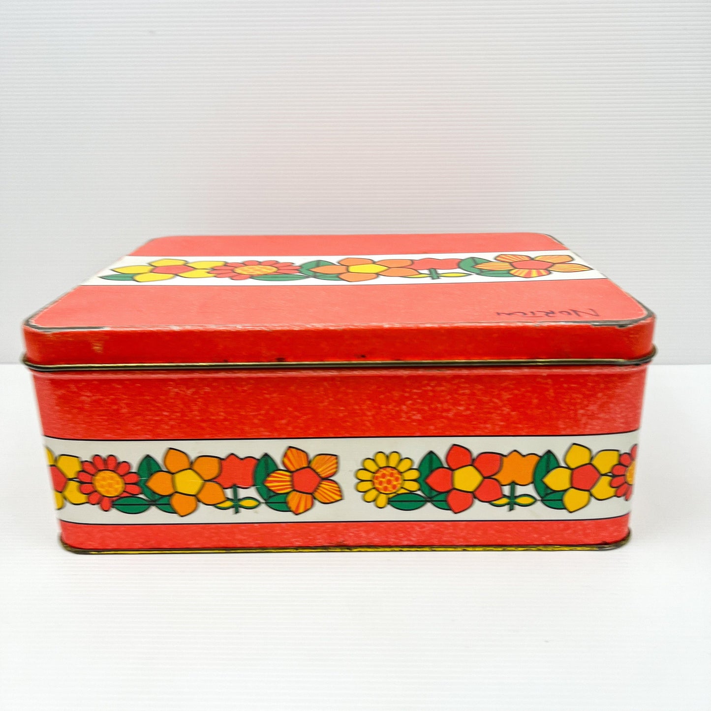 Willow Australia Colourful Flower Rectangle Storage Tin
