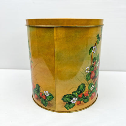 Strawberry Basket Metal Storage Tin