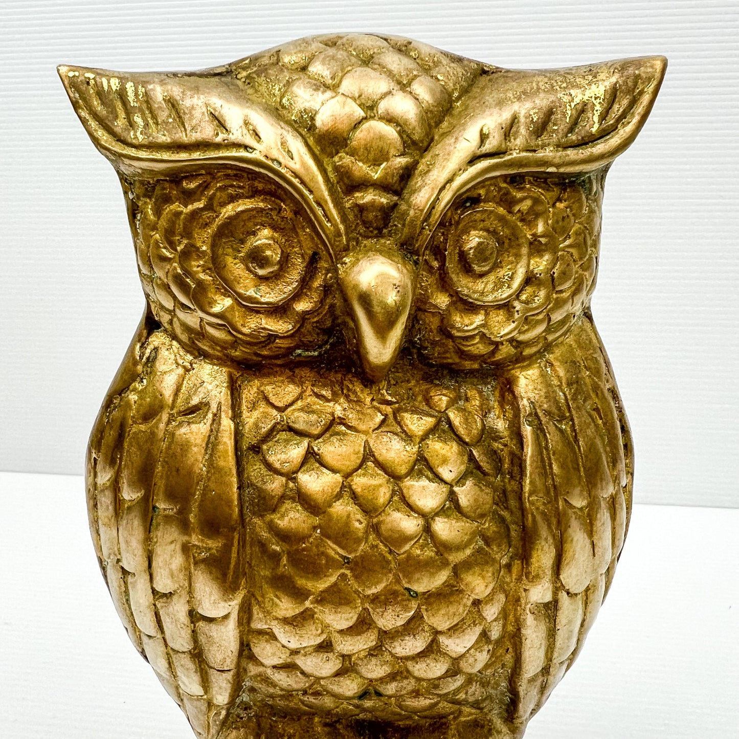 Large Brass Owl Ornament / Statue