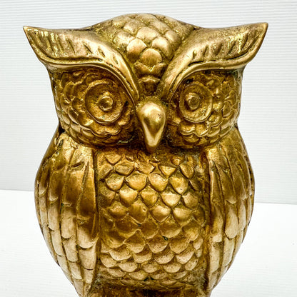 Large Brass Owl Ornament / Statue