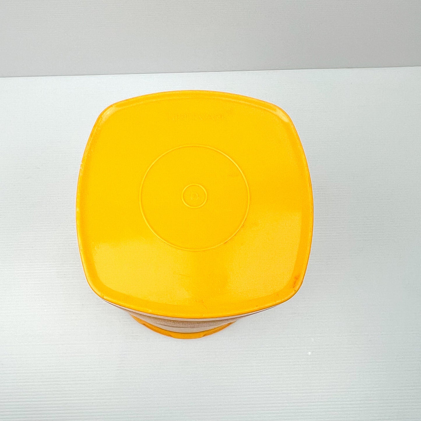 Vintage Yellow Tupperware Storage Container