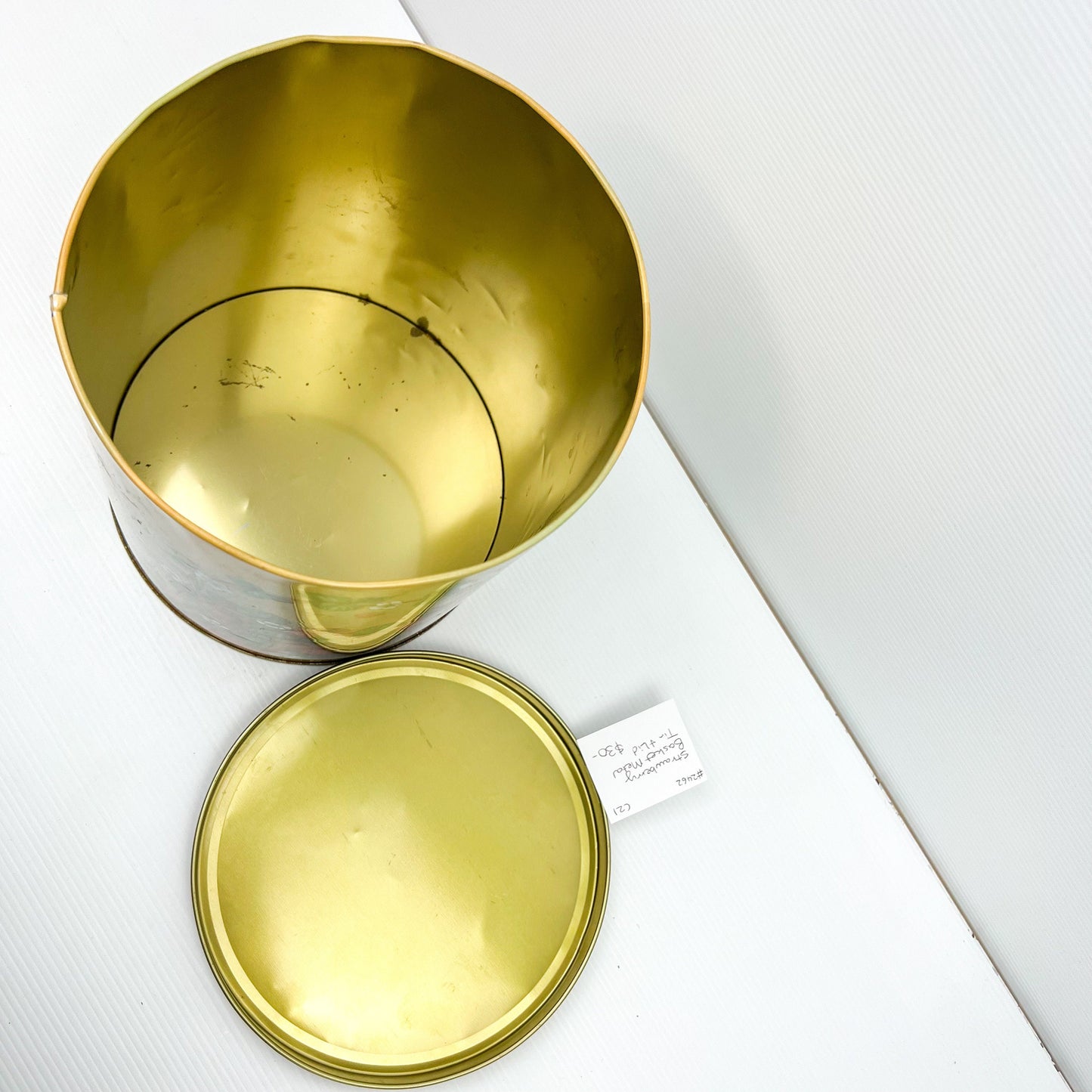 Strawberry Basket Metal Storage Tin