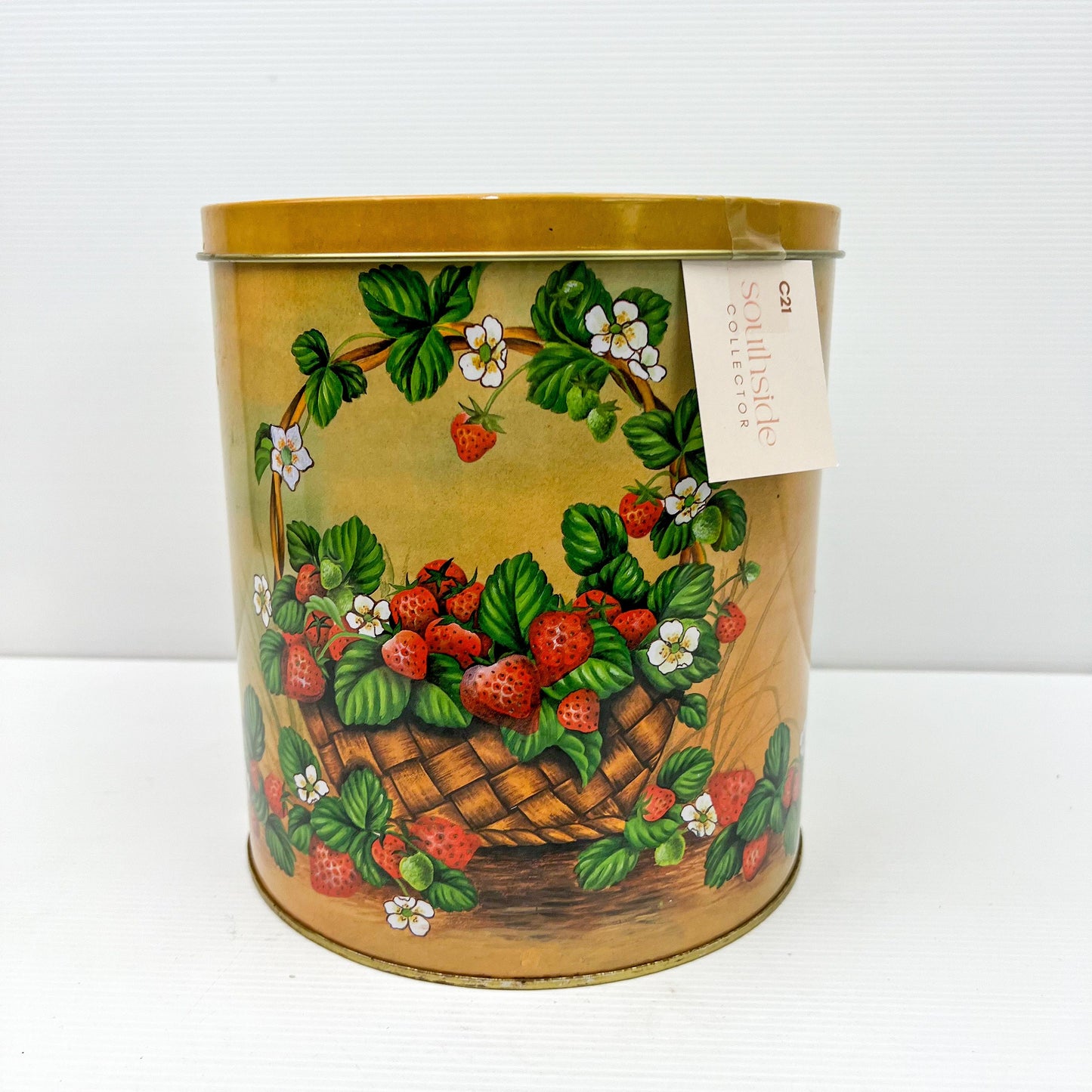 Strawberry Basket Metal Storage Tin