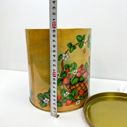 Strawberry Basket Metal Storage Tin