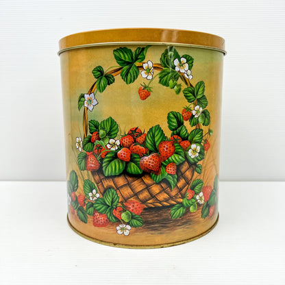 Strawberry Basket Metal Storage Tin