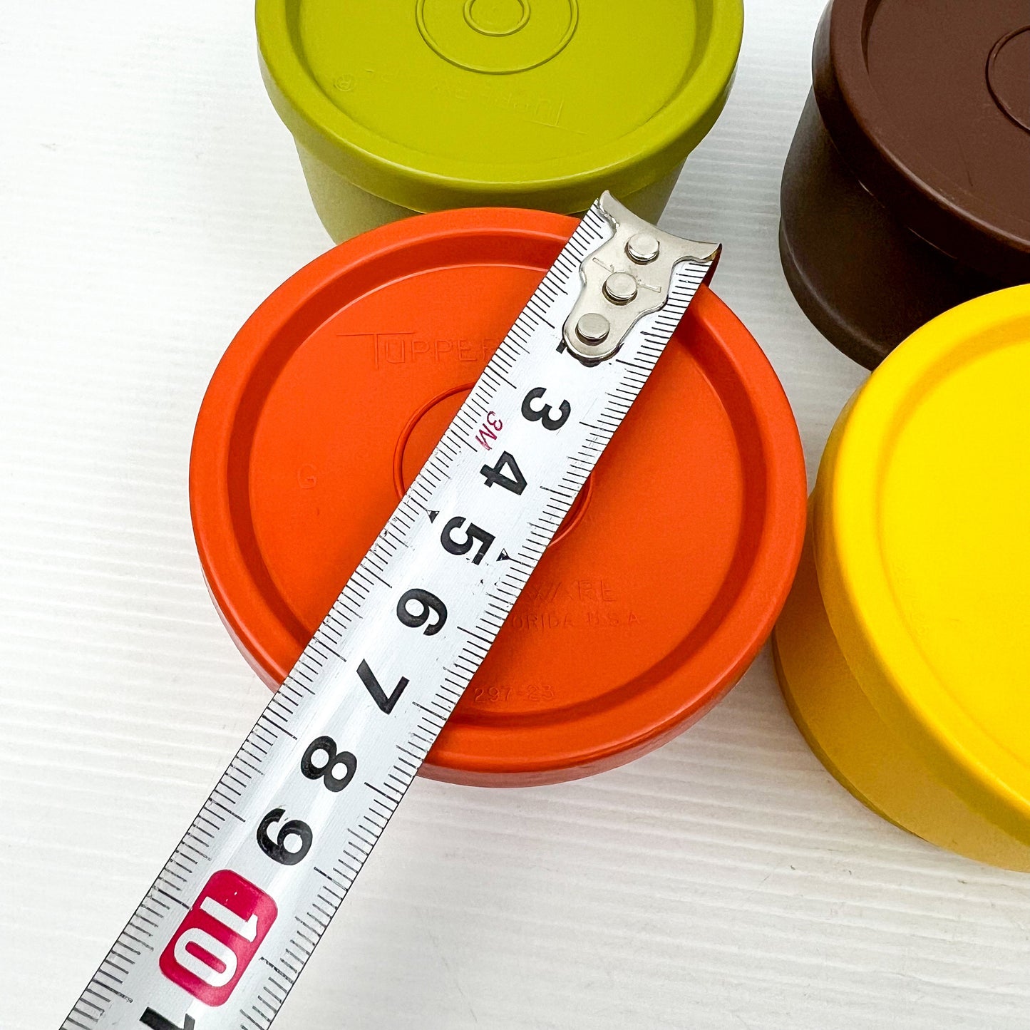Retro Colourful Tupperware small round container set of 4