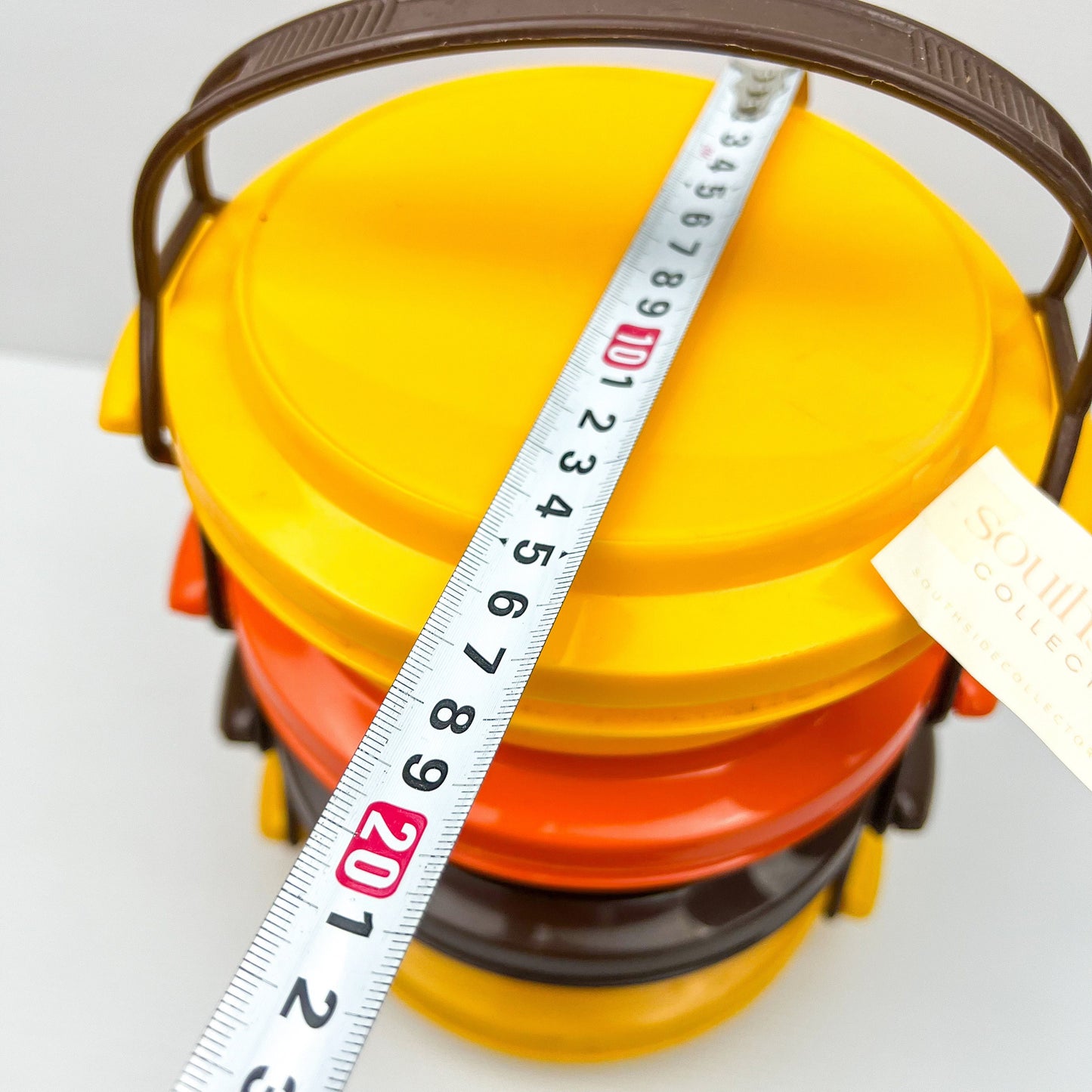 Retro Colourful Plastic Storage Container Set with Carry Handle
