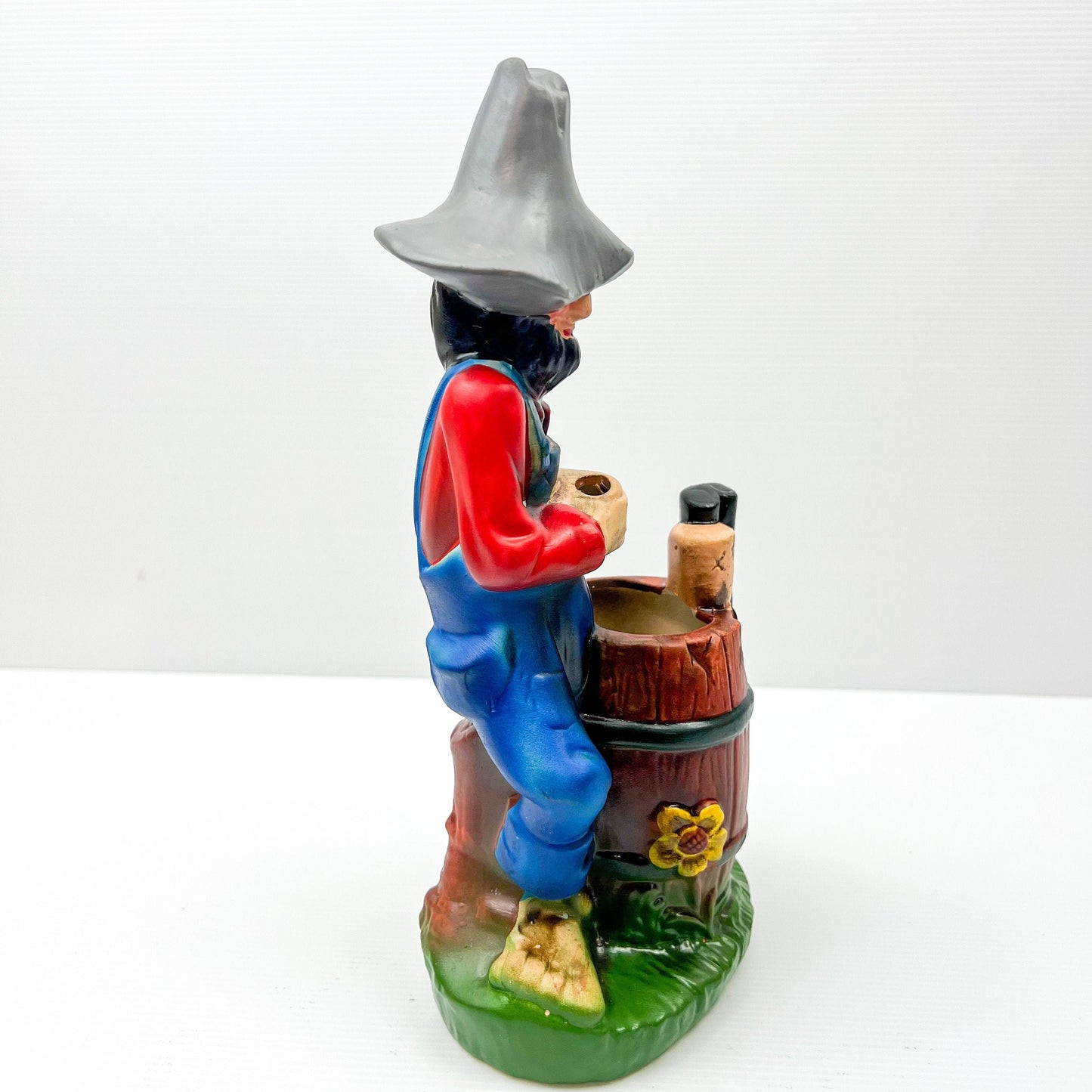 Vintage Moonshiner, Ceramic Hillbilly Statue - Made in Japan