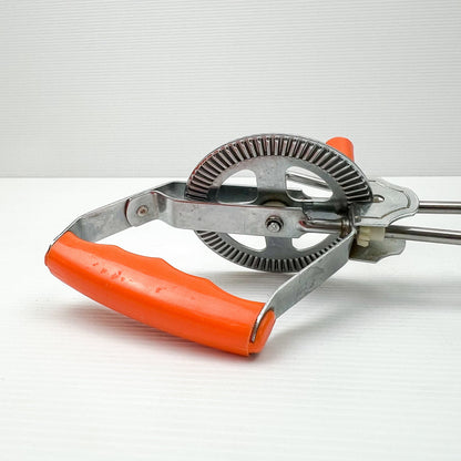 Retro Orange Handle Hand Whisk Egg Beater - Stainless Steel - Made in Japan