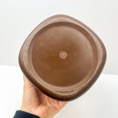 Retro Orange & Brown Plastic Storage Container