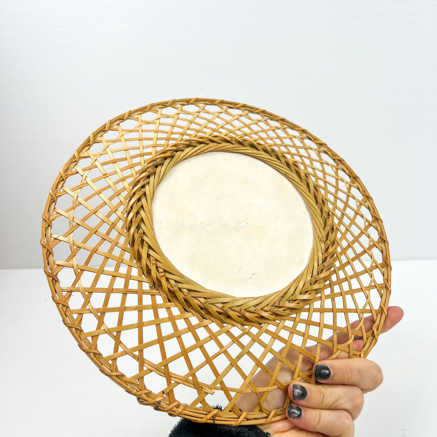 Cheese Tile Cane Round Plate