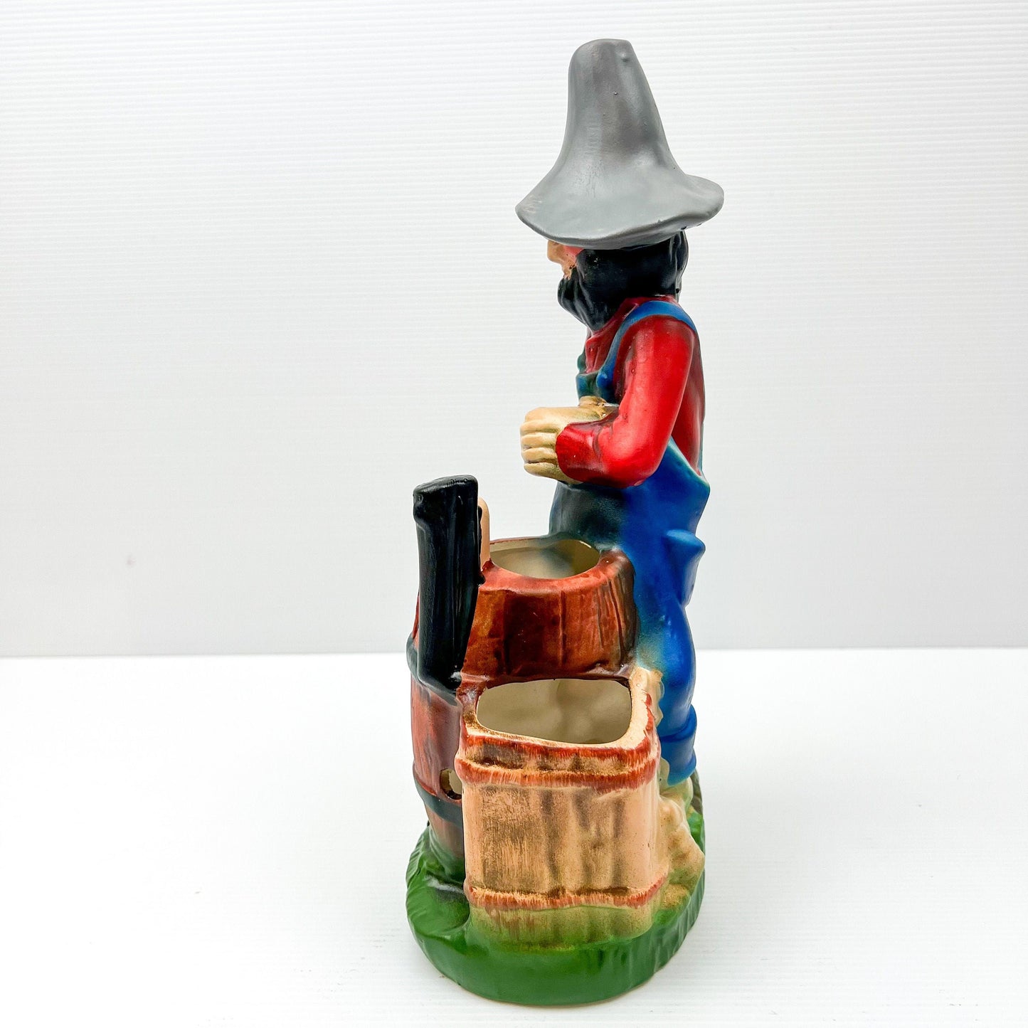 Vintage Moonshiner, Ceramic Hillbilly Statue - Made in Japan